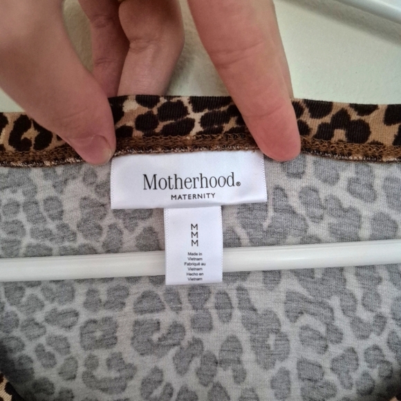 Motherhood Maternity Women’s Brown Leopard Print Ruched Bodycon Dress – Size M - Picture 4 of 6